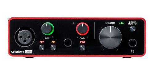 Kit Focusrite Scarlett Solo Studio 3ºgen. Interface+mic+fone